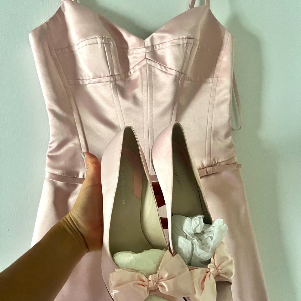 🌸 BCBG Max Azria Pink Dress + Matching Shoes for Sale